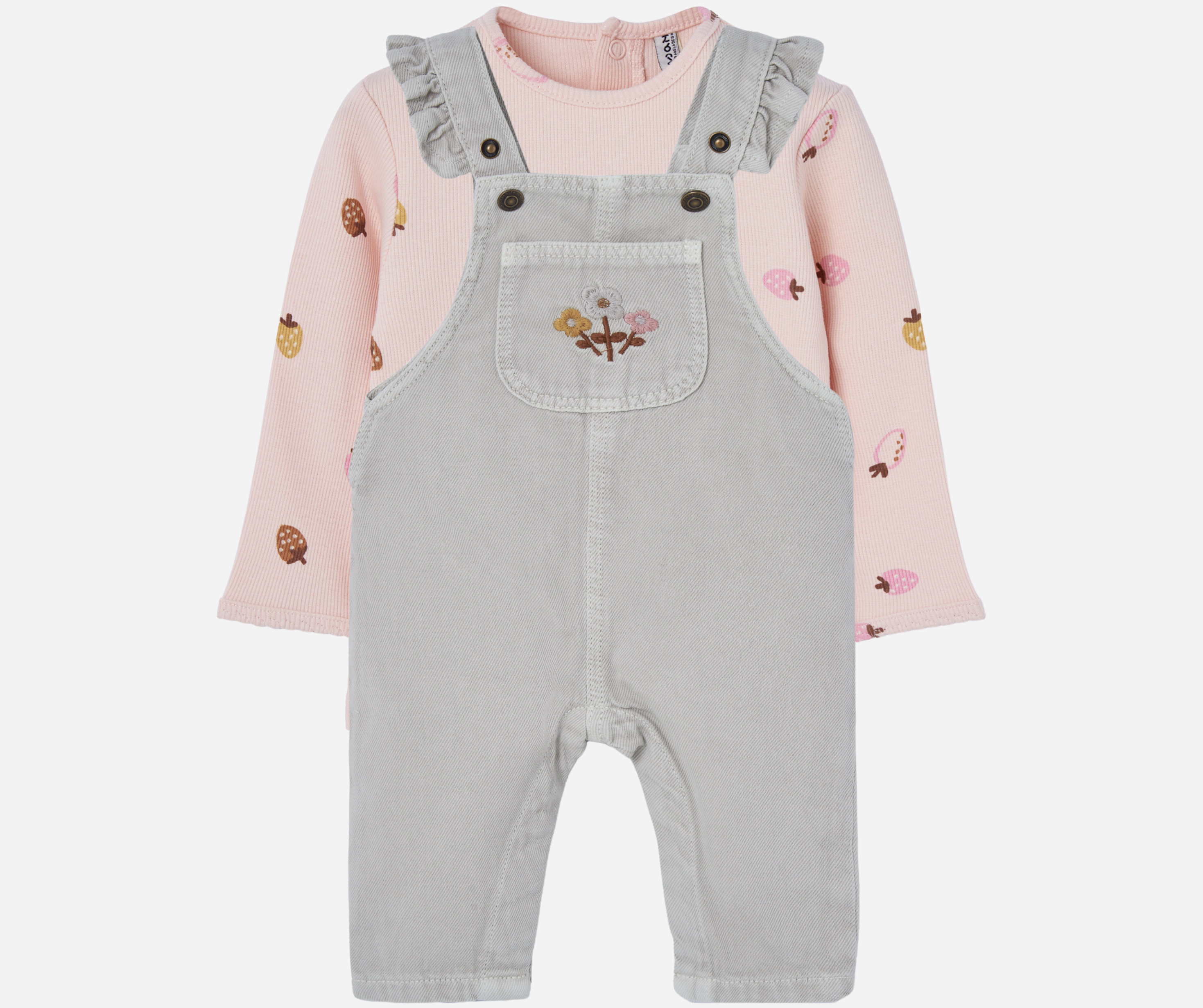 Conjunto Overol Camiseta Fresitas