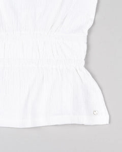 Conjunto Blusa Blanca Short Falda Vinipiel