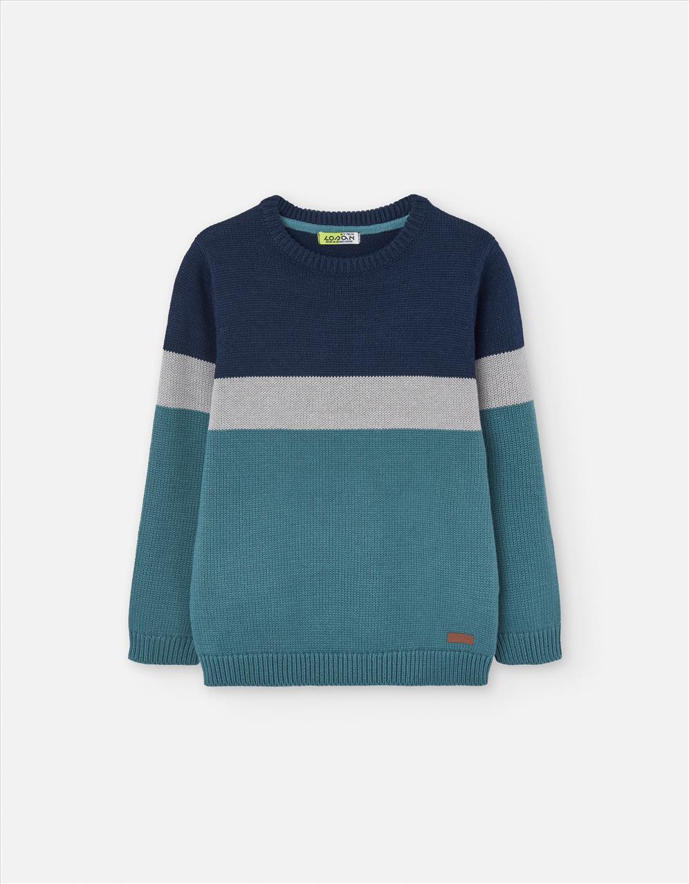 Suéter Rayas Marino Gris Verde