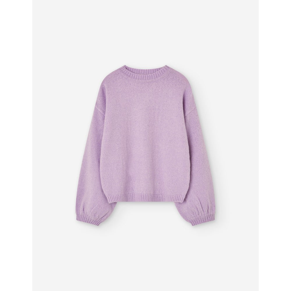 Conjunto Suéter Lila Leggings Plateados