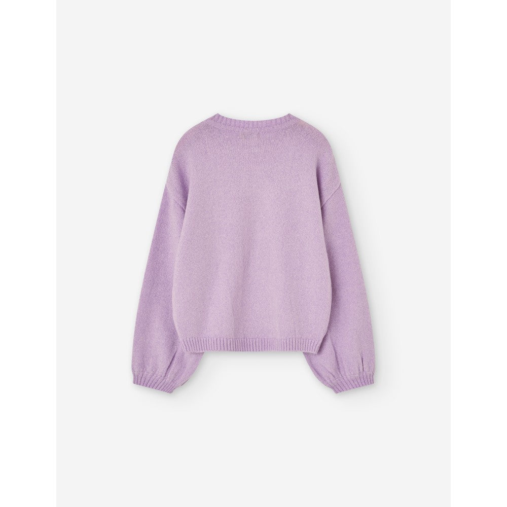 Conjunto Suéter Lila Leggings Plateados