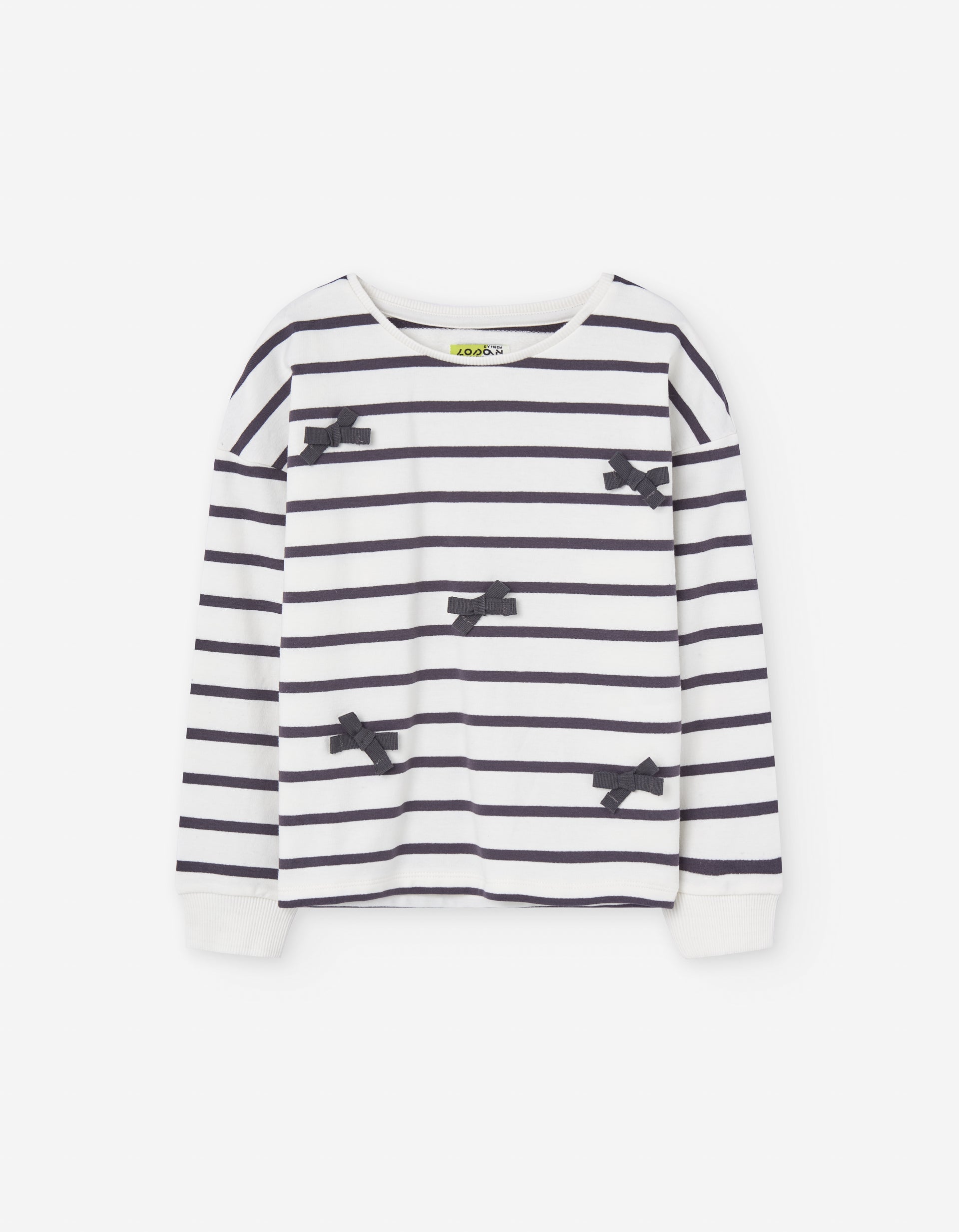 Conjunto Sudadera Rayas Moños Pantalón Glitter