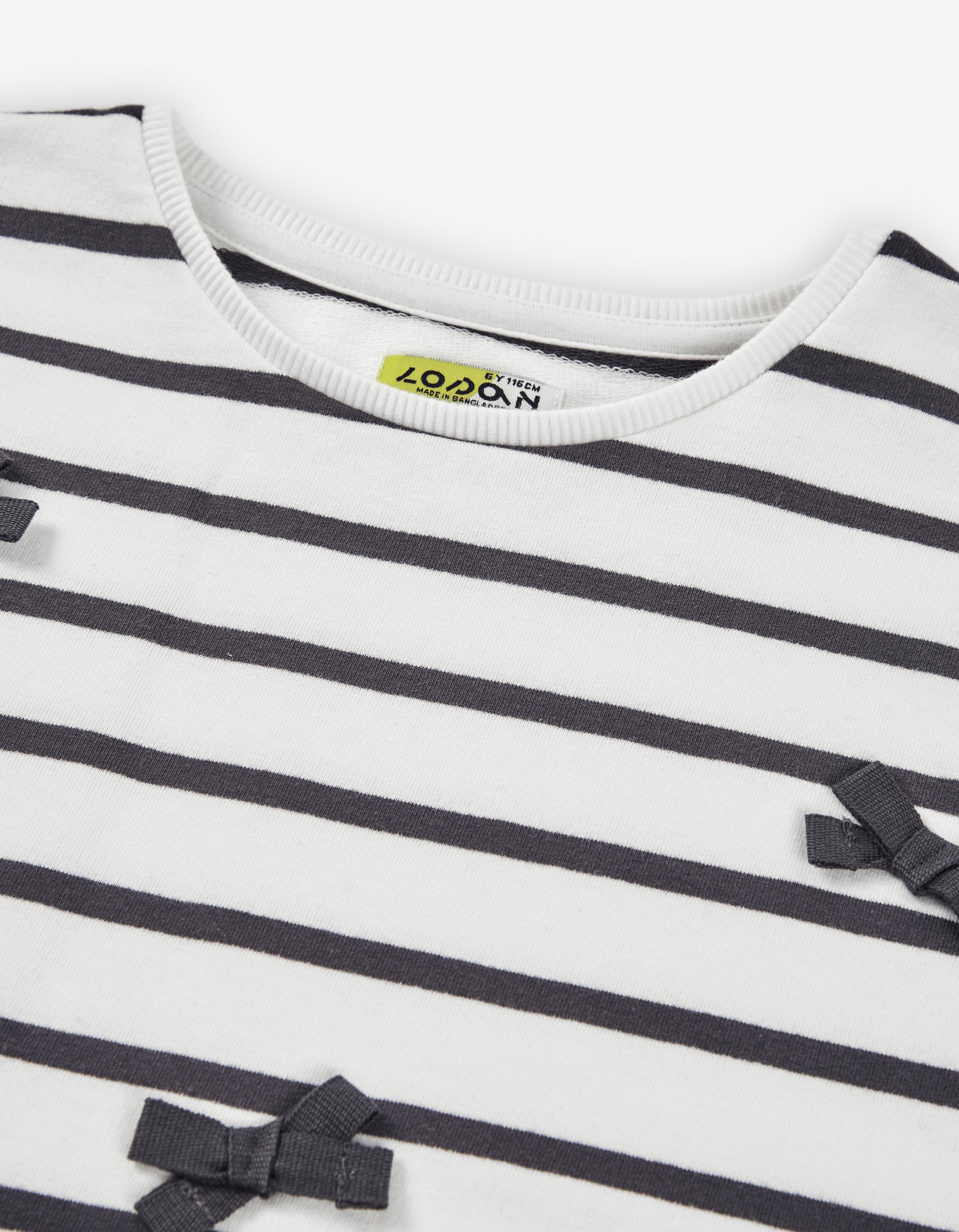 Conjunto Sudadera Rayas Moños Pantalón Glitter