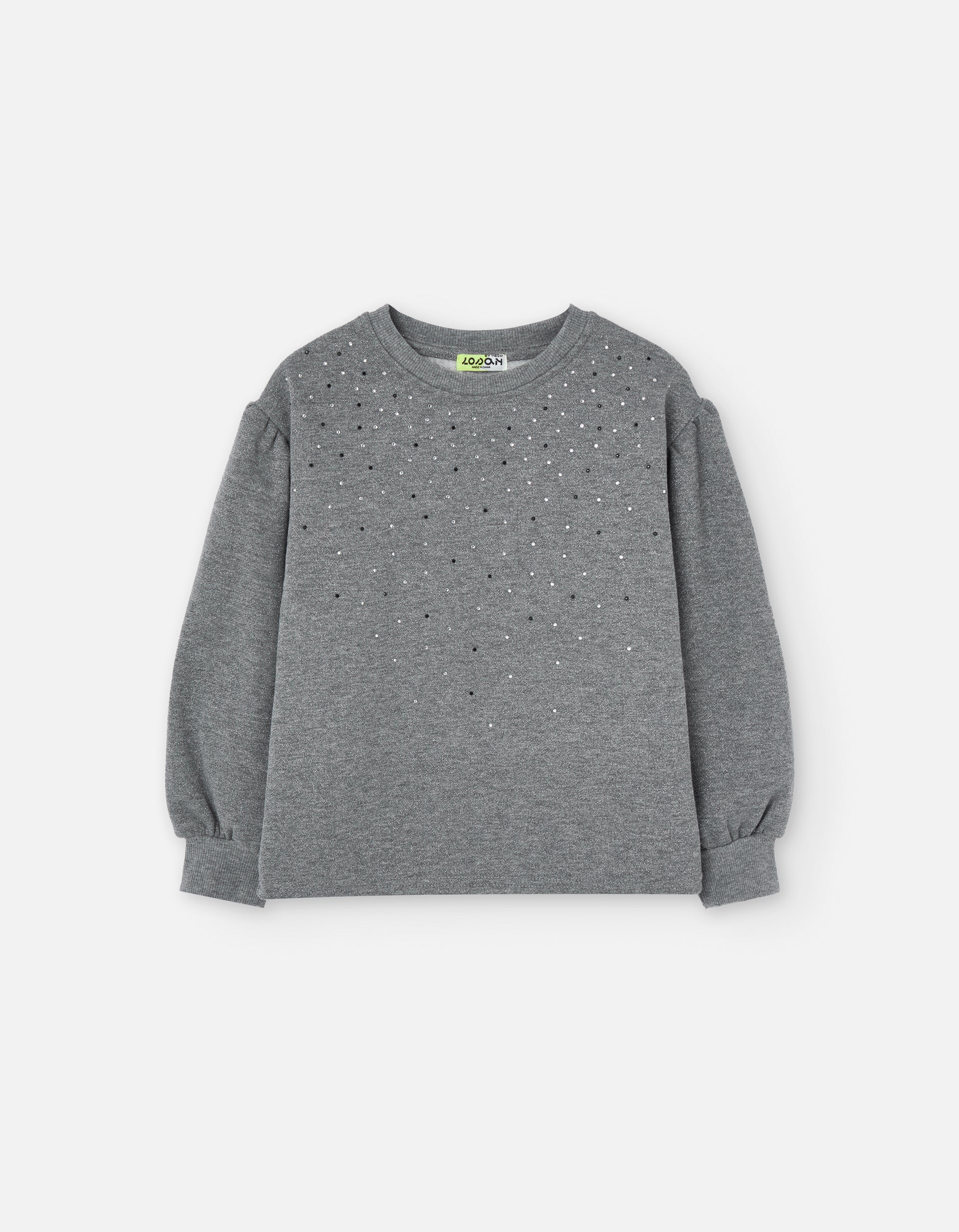 Conjunto Sudadera Gris Pantalón Brillos