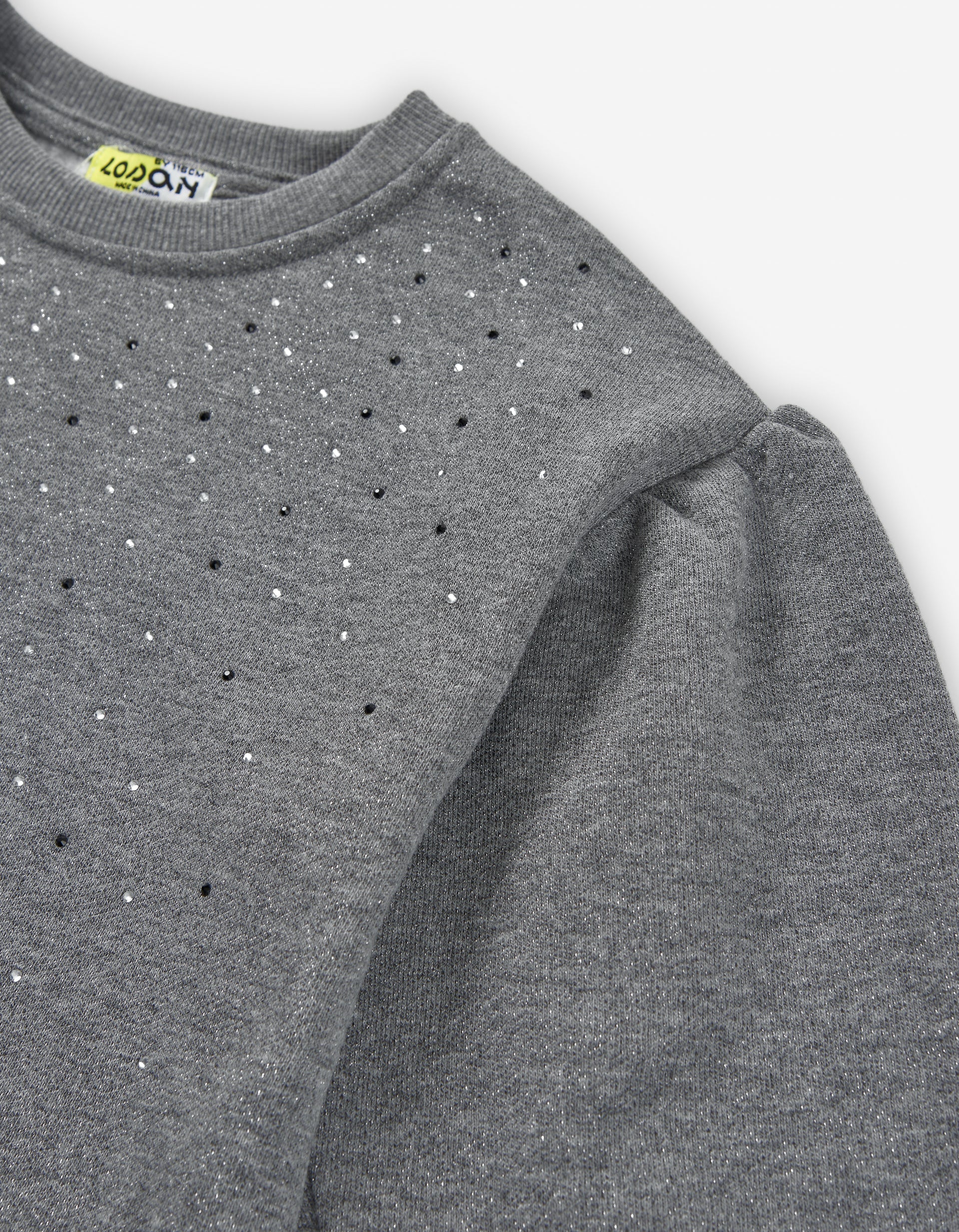 Conjunto Sudadera Gris Pantalón Brillos