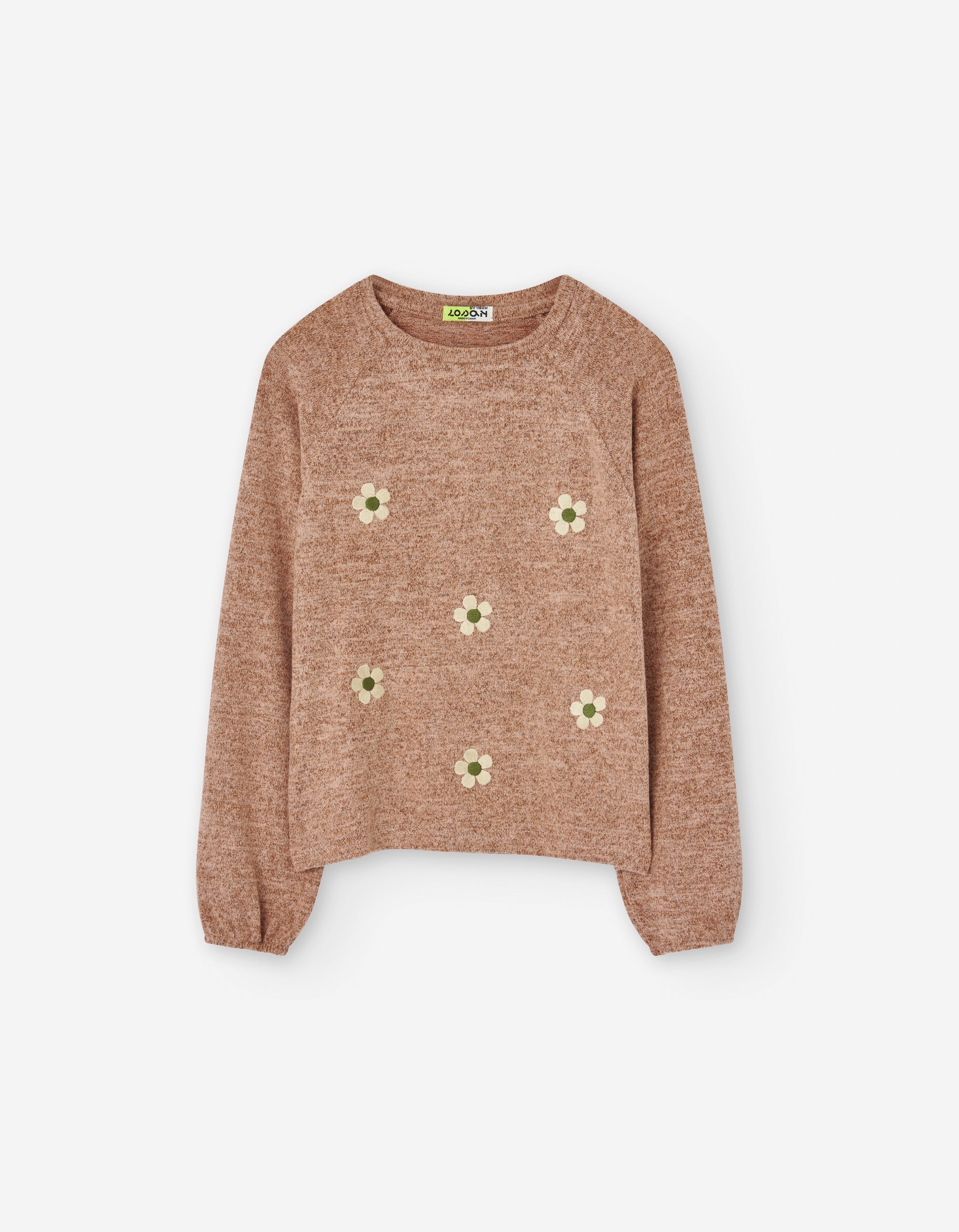 Conjunto Blusa Rosa Flores Falda Mezclilla