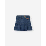 Cargar imagen en el visor de la galería, Conjunto Blusa Rosa Flores Falda Mezclilla
