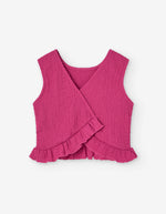 Cargar imagen en el visor de la galería, Conjunto Blusa Fucsia Falda Mezclilla
