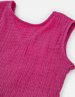 Cargar imagen en el visor de la galería, Conjunto Blusa Fucsia Falda Mezclilla
