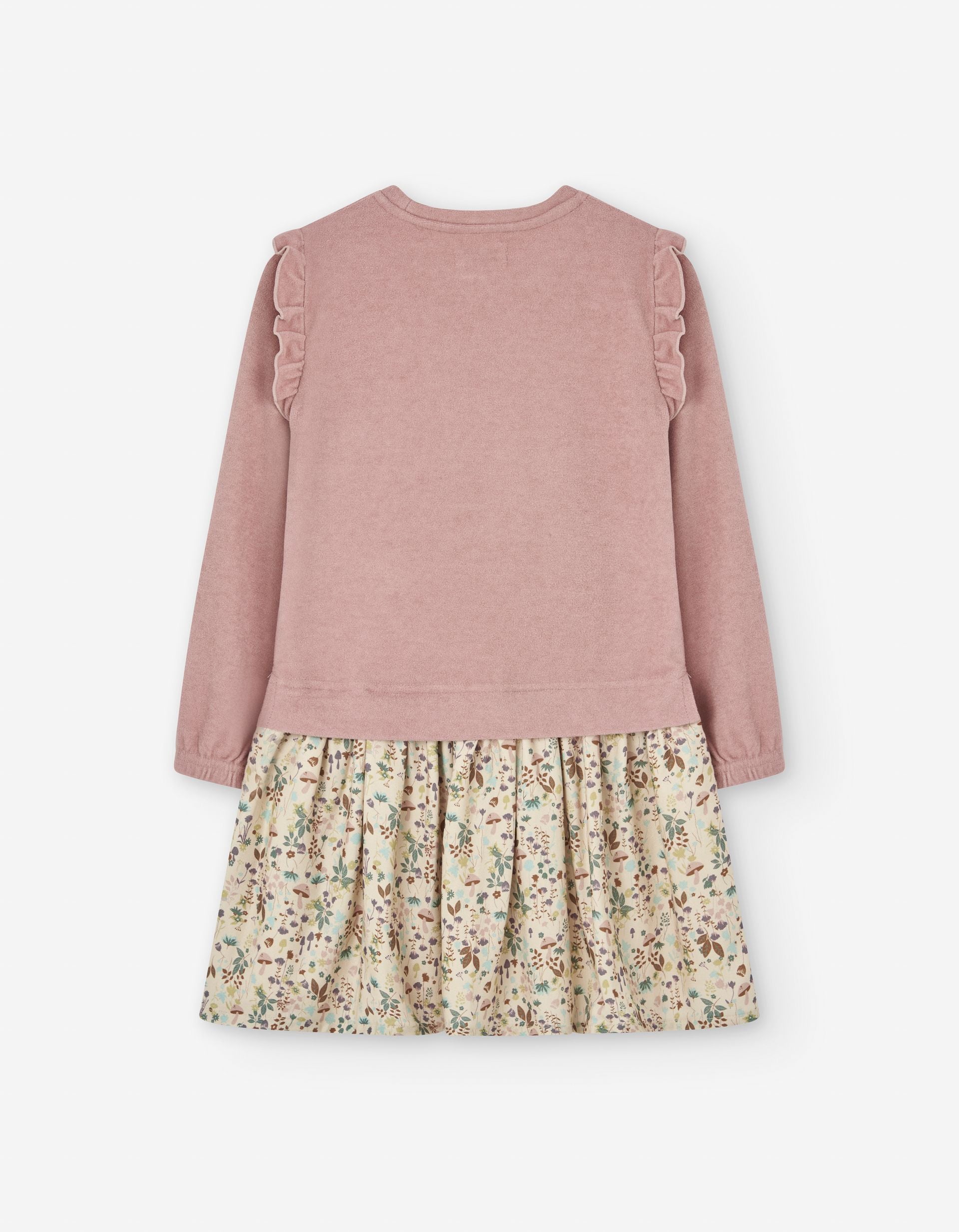 Vestido Rosa Falda Flores