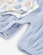 Cargar imagen en el visor de la galería, Conjunto Overol Azul Camiseta Animalitos
