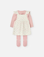 Cargar imagen en el visor de la galería, Conjunto Vestido Flores Blusa Rosa con Mallas
