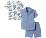Cargar imagen en el visor de la galería, Conjunto Camisa y Short Azul Camiseta Langostas
