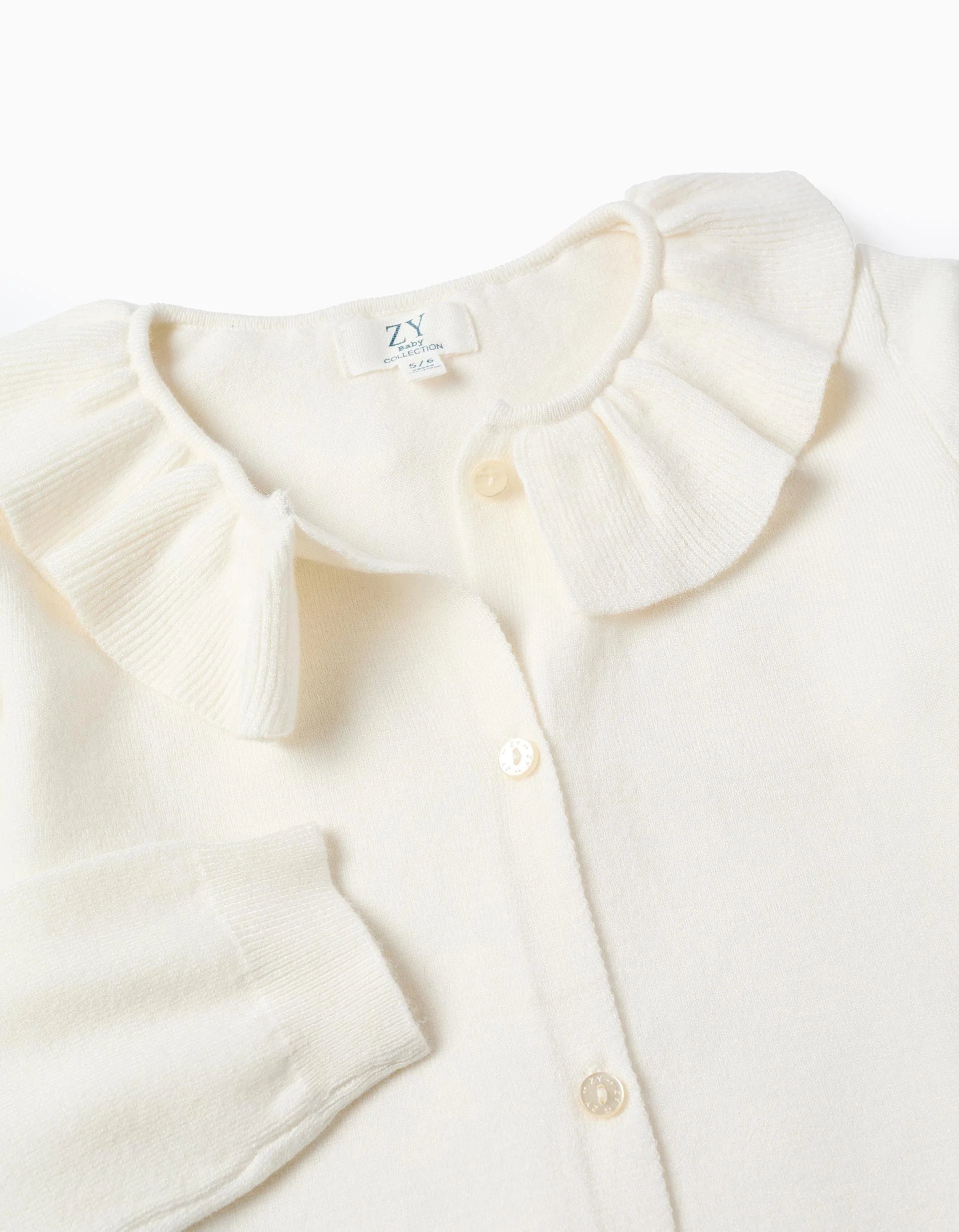 Suéter Beige Volantes