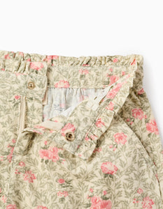 Conjunto Suéter Rosa Short Flores