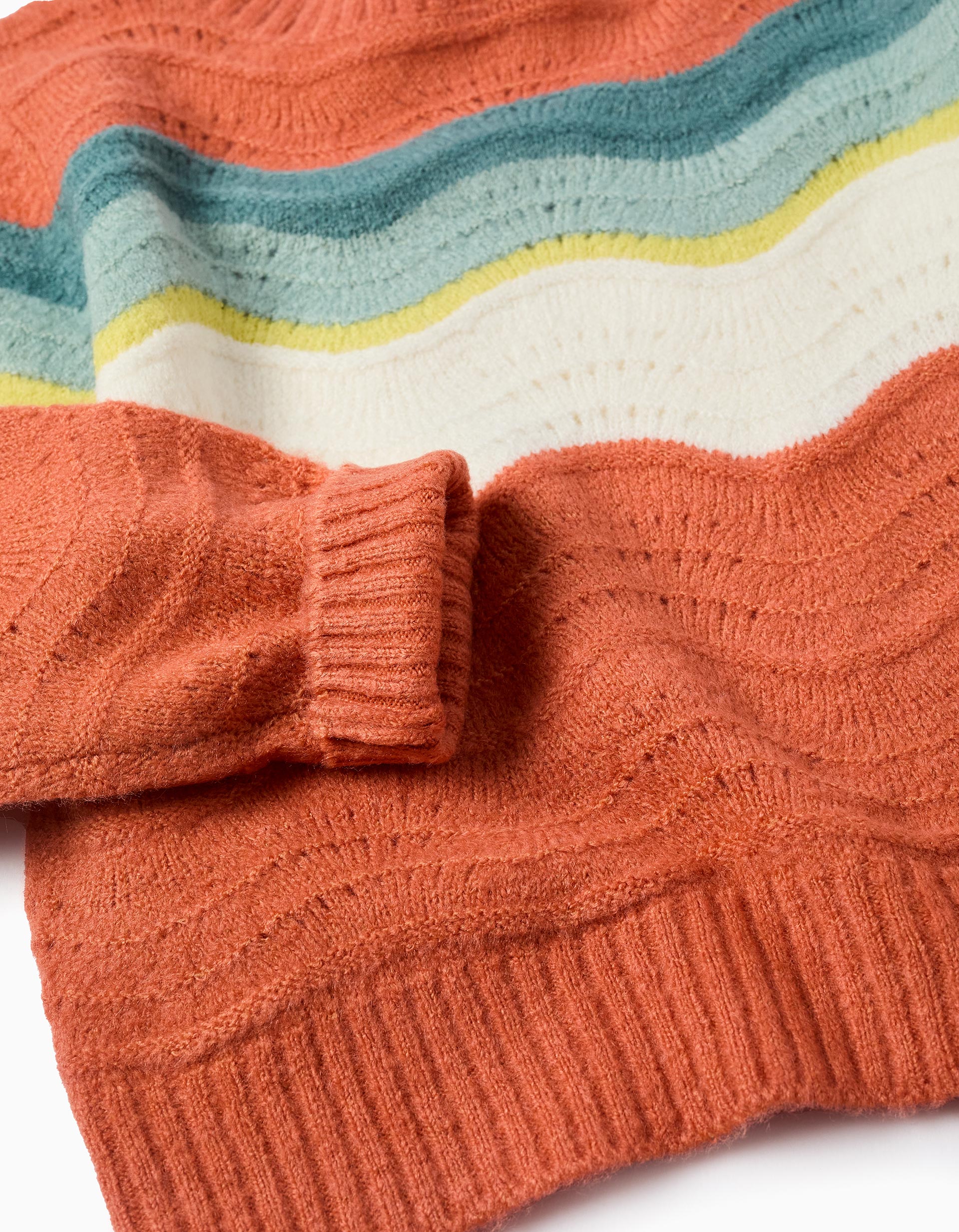 Suéter Naranja Rayas