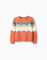 Cargar imagen en el visor de la galería, Suéter Naranja Rayas
