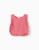 Cargar imagen en el visor de la galería, Conjunto Blusa y Short Rayas Rojo
