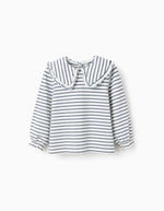 Cargar imagen en el visor de la galería, Camiseta Rayas Azul Cuello
