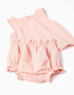 Cargar imagen en el visor de la galería, Conjunto Blusa y Cubrepañal Lino Rosa
