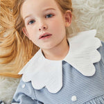 Cargar imagen en el visor de la galería, Vestido Azul Lunares Cuello
