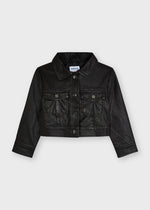 Cargar imagen en el visor de la galería, Chamarra Negra Tipo Piel
