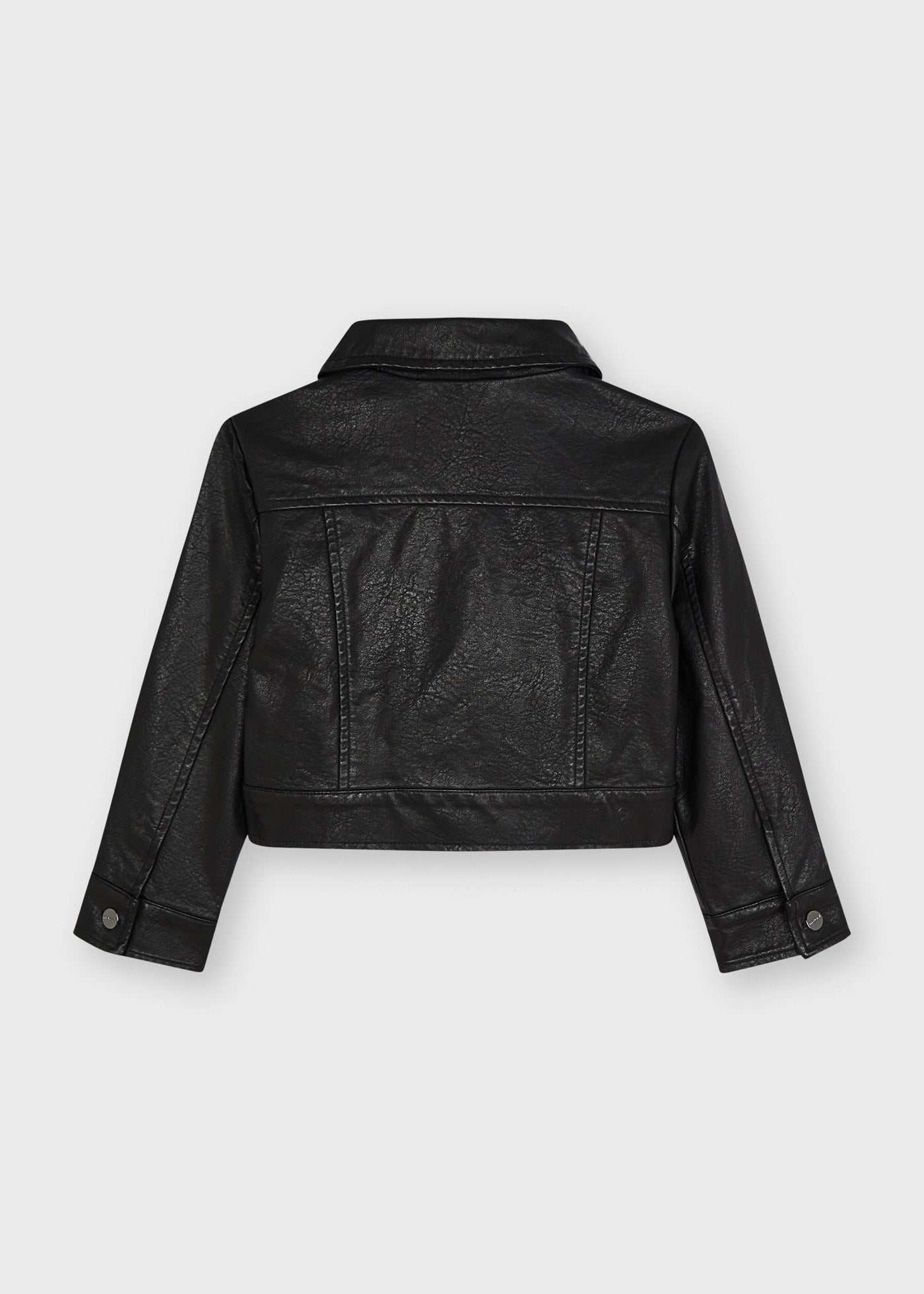 Chamarra Negra Tipo Piel