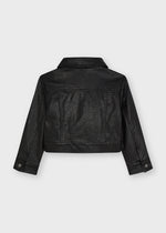 Cargar imagen en el visor de la galería, Chamarra Negra Tipo Piel
