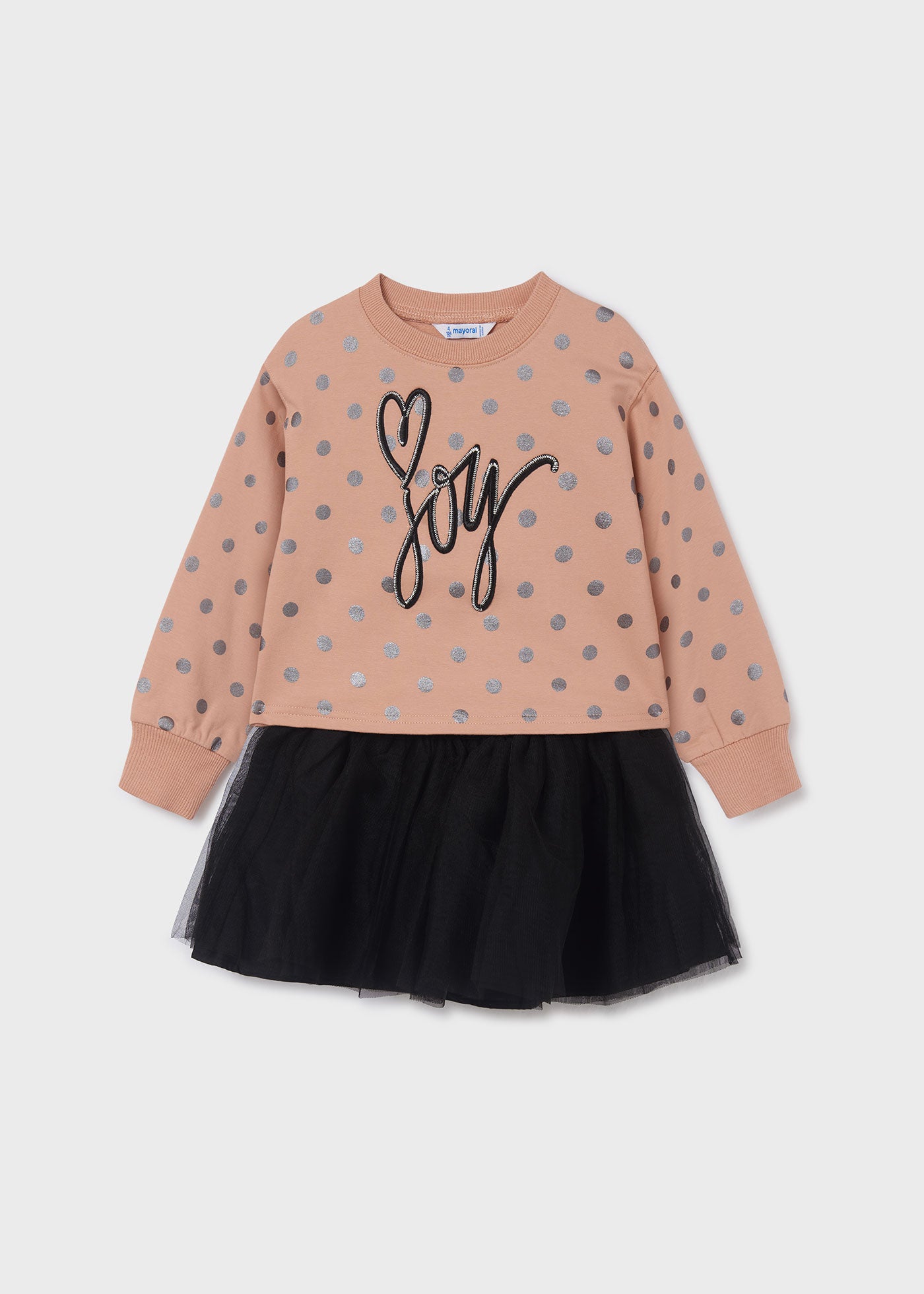 Conjunto Sudadera Rosa Falda Tul