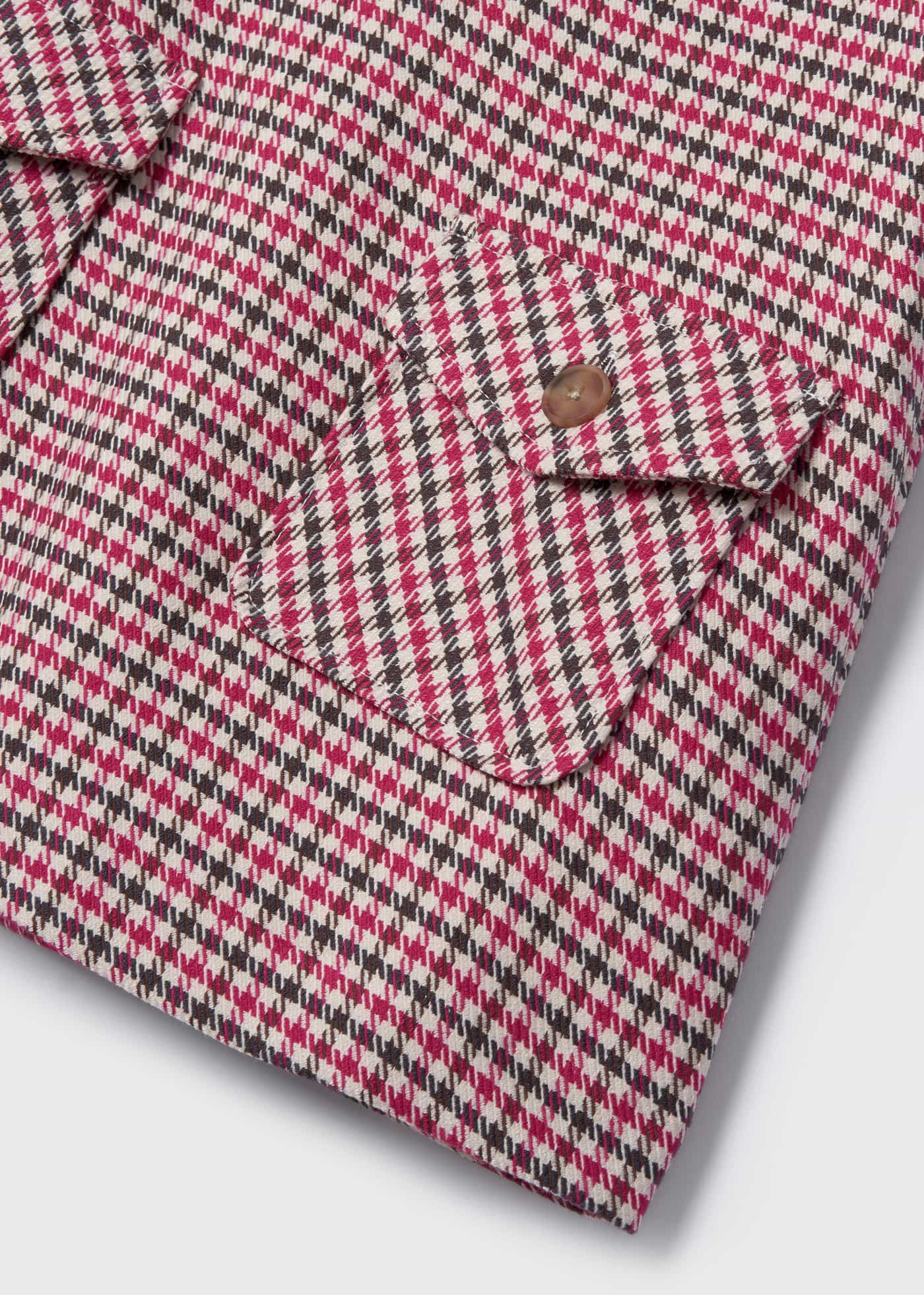 Vestido Cuadros con Blusa Crudo