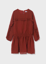 Cargar imagen en el visor de la galería, Vestido Granate Plumeti
