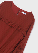 Cargar imagen en el visor de la galería, Vestido Granate Plumeti
