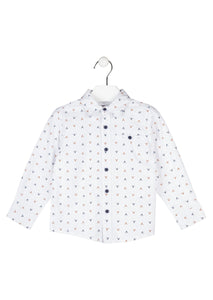 Camisa Blanca Estampado