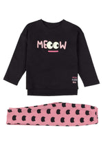 Cargar imagen en el visor de la galería, Conjunto Camiseta Meoow Leggings Gatitos
