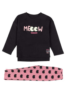 Conjunto Camiseta Meoow Leggings Gatitos