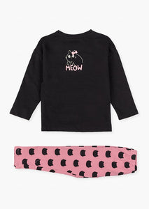 Conjunto Camiseta Meoow Leggings Gatitos