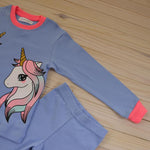 Cargar imagen en el visor de la galería, Pijama Azul Unicornios
