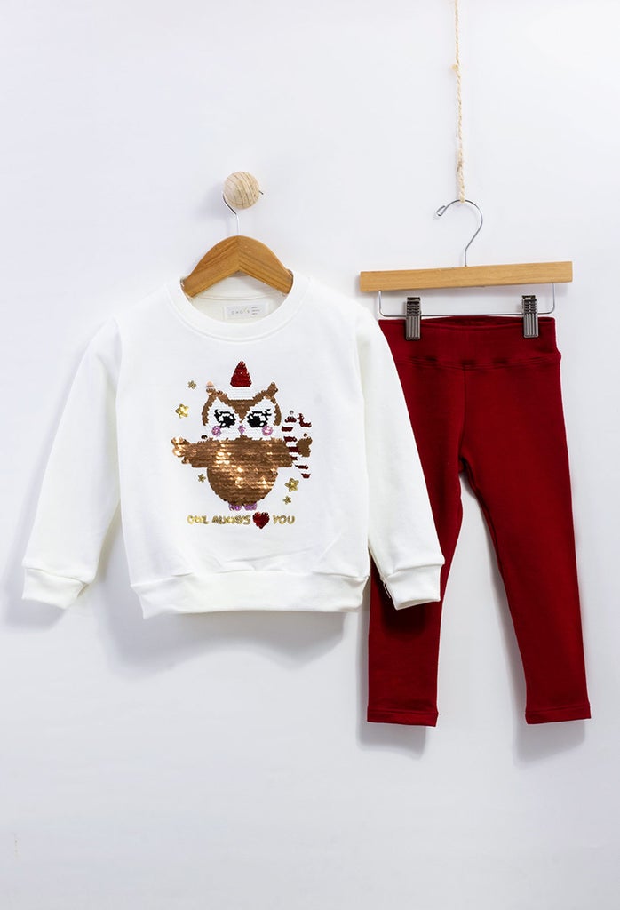 Conjunto Sudadera Búho Navidad Leggings