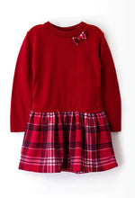 Cargar imagen en el visor de la galería, Vestido Rojo Falda Cuadros
