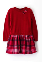 Cargar imagen en el visor de la galería, Vestido Rojo Falda Cuadros
