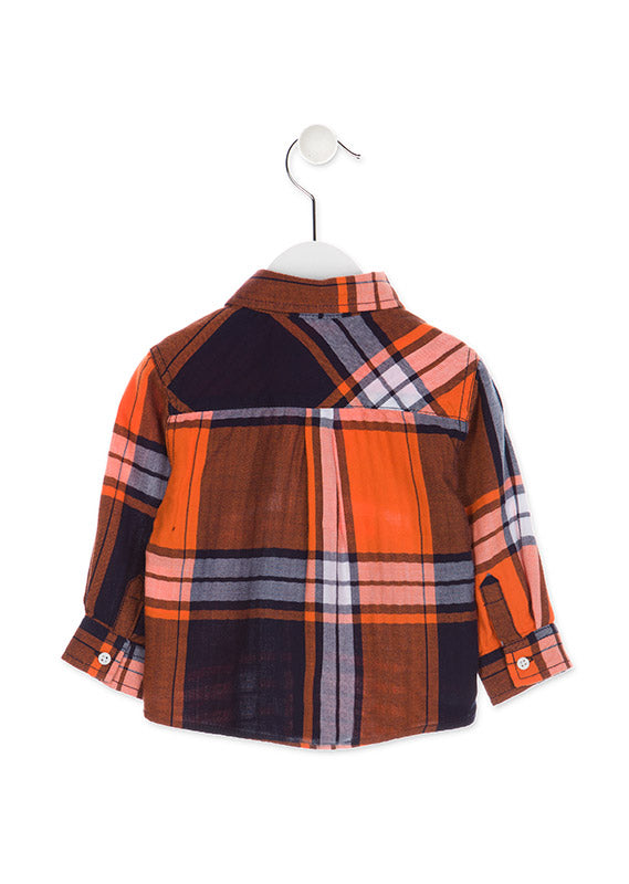 Conjunto Camisa Cuadros Pantalón Tipo Mezclilla