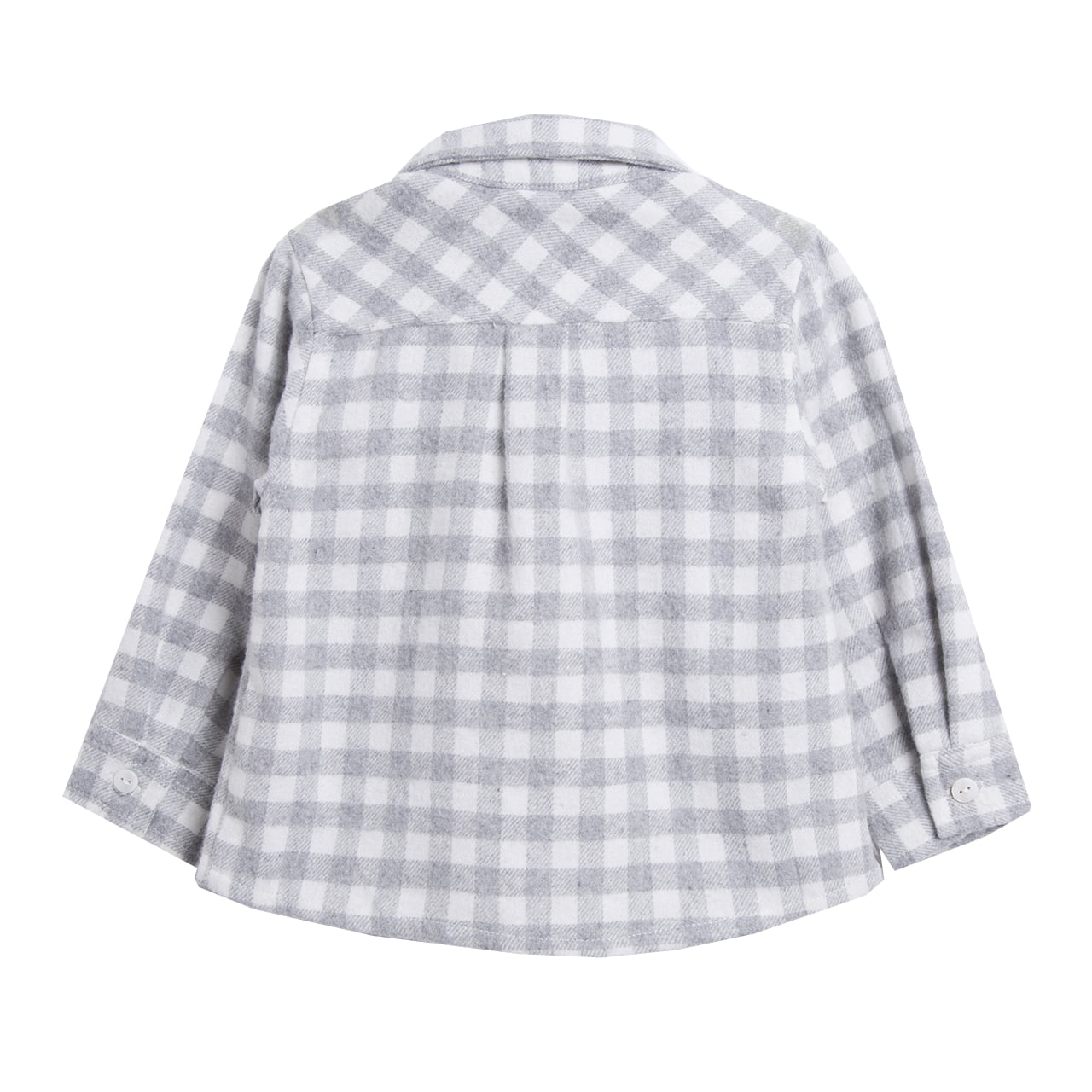 Conjunto Camisa Cuadros Gris Pantalón Mezclilla