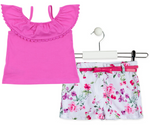 Cargar imagen en el visor de la galería, Conjunto Blusa Fucsia Short Flores
