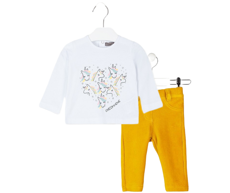 Conjunto Camiseta Unicornios Leggings Pana