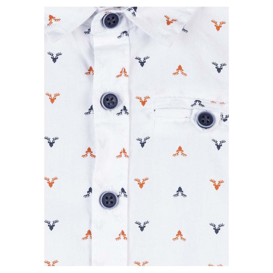 Camisa Blanca Estampado Alces