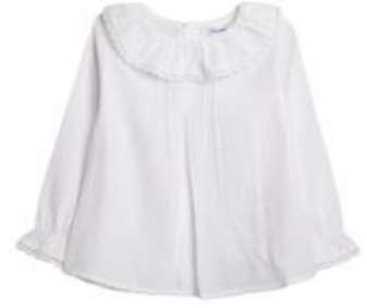 Blusa Blanca Olan Cuello