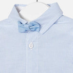 Cargar imagen en el visor de la galería, Conjunto Camisa Azul Short Khaki
