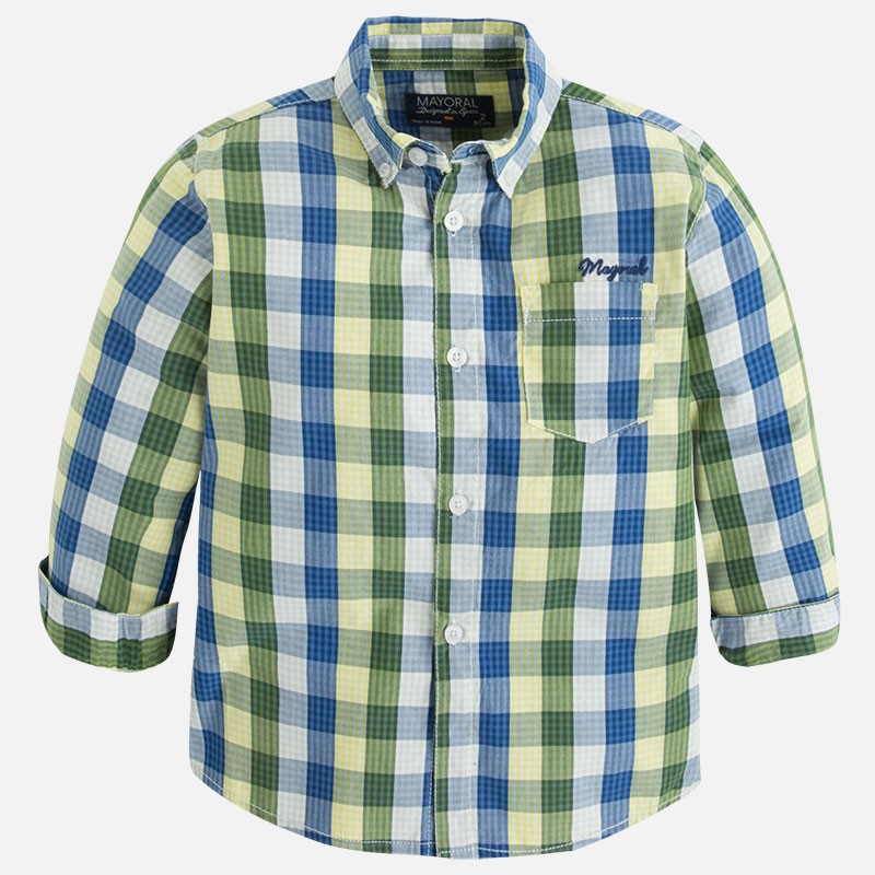 Camisa Cuadros Verde y Azul