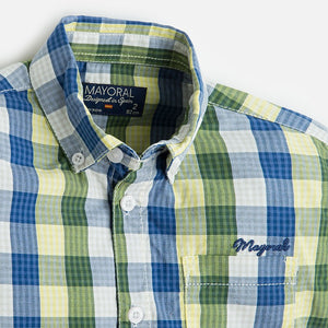 Camisa Cuadros Verde y Azul