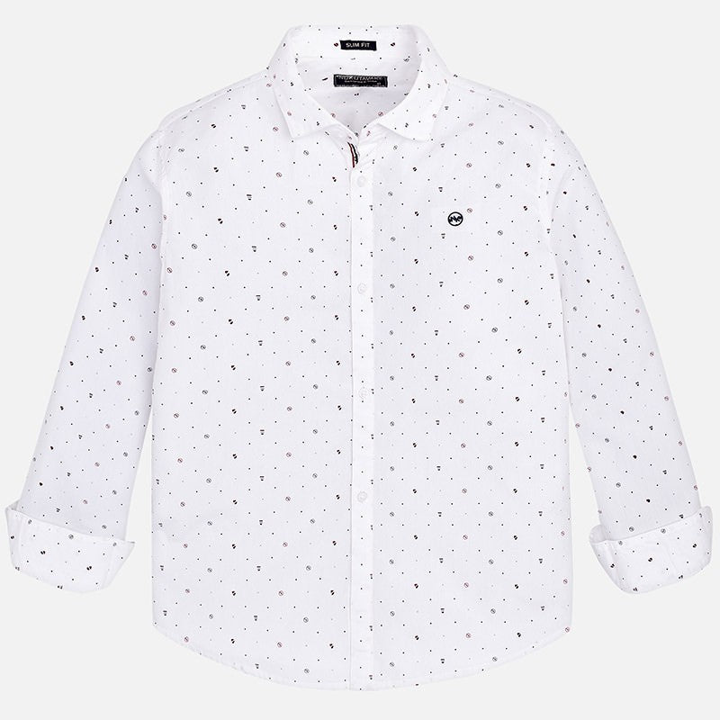 Camisa Blanca Estampado